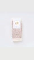 Chaussettes côtelées en laine mérinos