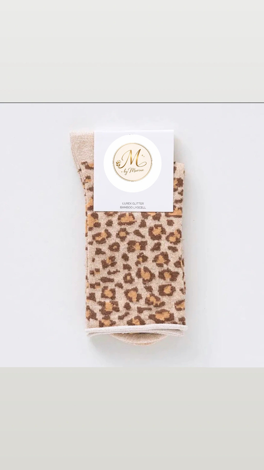 Chaussettes léopard lurex