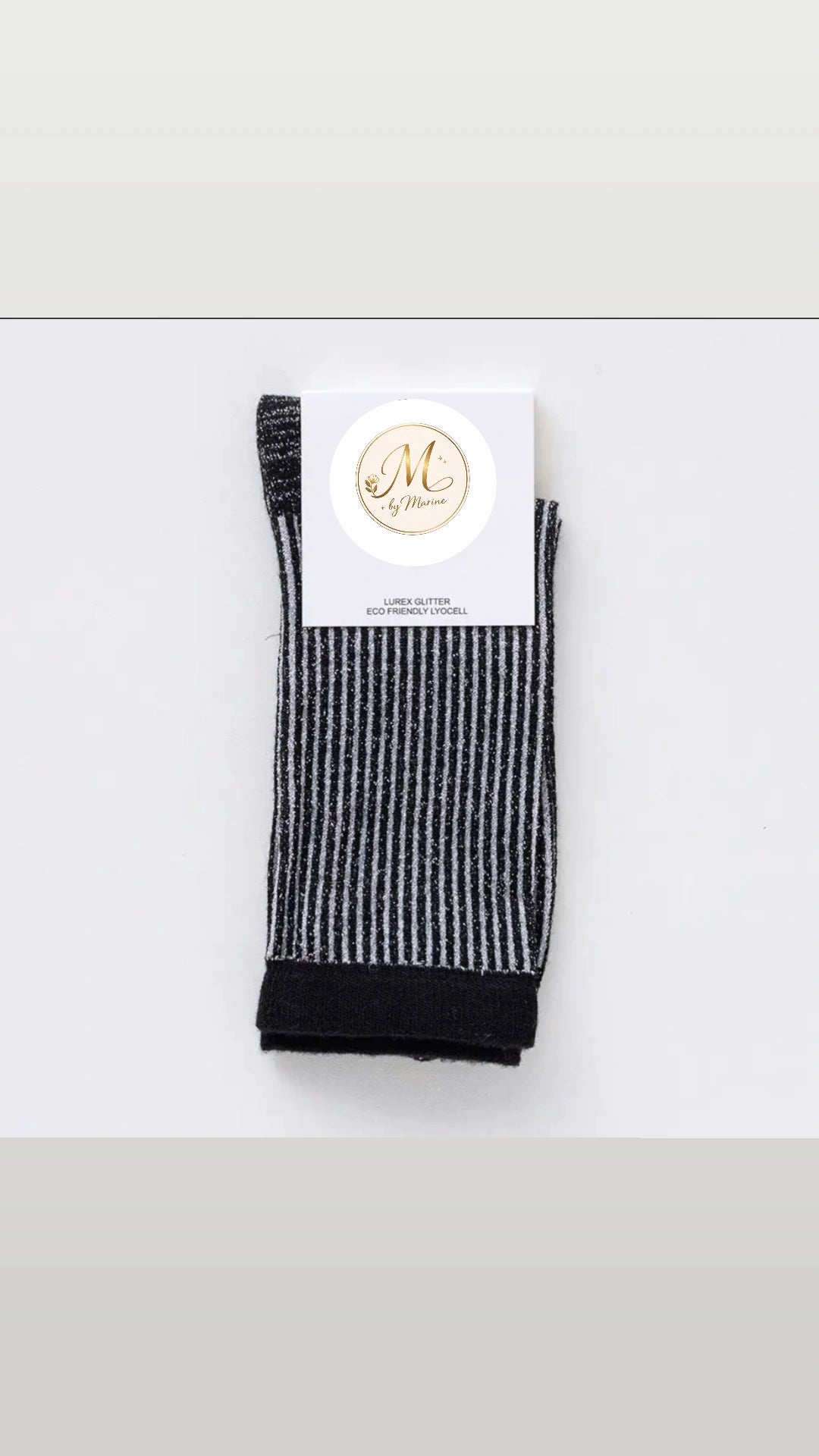 Chaussettes à rayures fines